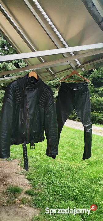 Ubranie motocyklowe skórzane spodnie i kórtka Guzówka
