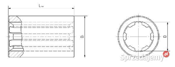 Tuleja prof DIN 5463 6x16x20 EDS61620B Rolnictwo Kamionna