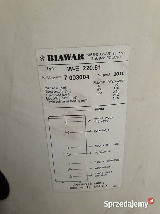Bojler Biawar 200 l zbiornik CWU Kielce sprzedam