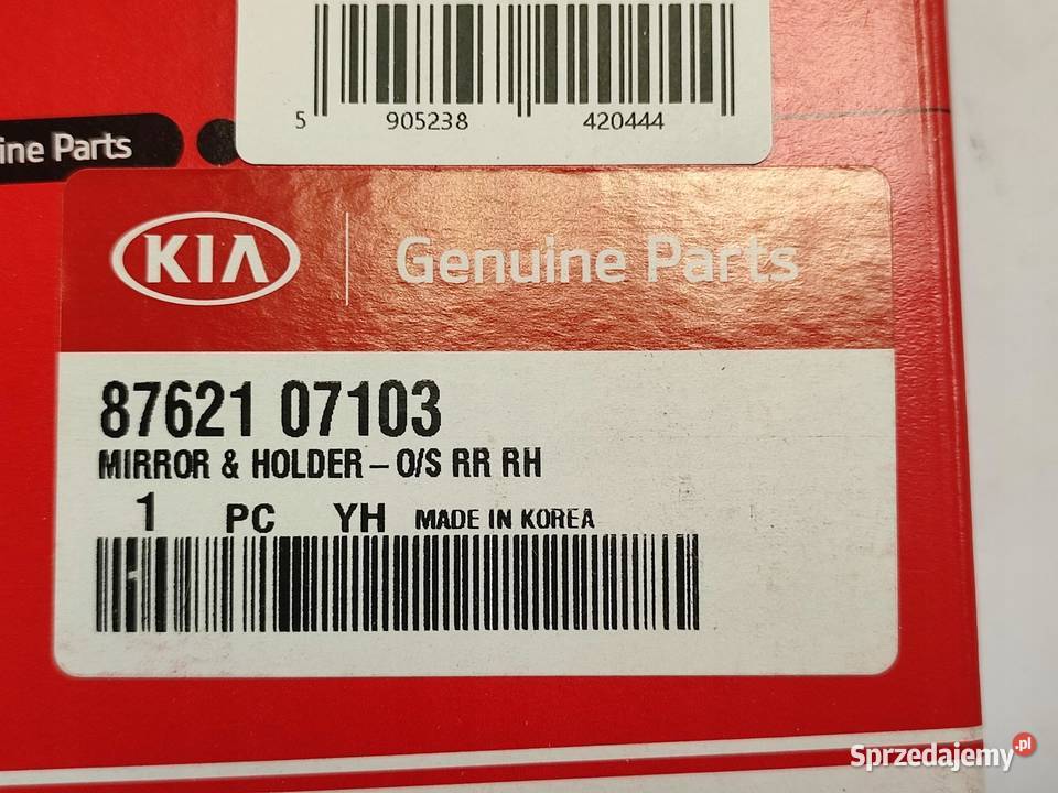 WKŁAD LUSTERKA PRAWEGO KIA PICANTO SA 20042011
