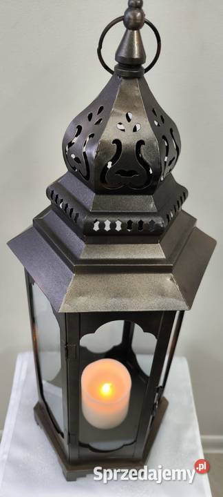 Unikatowy piękny duży lampion ażurowy Spalona
