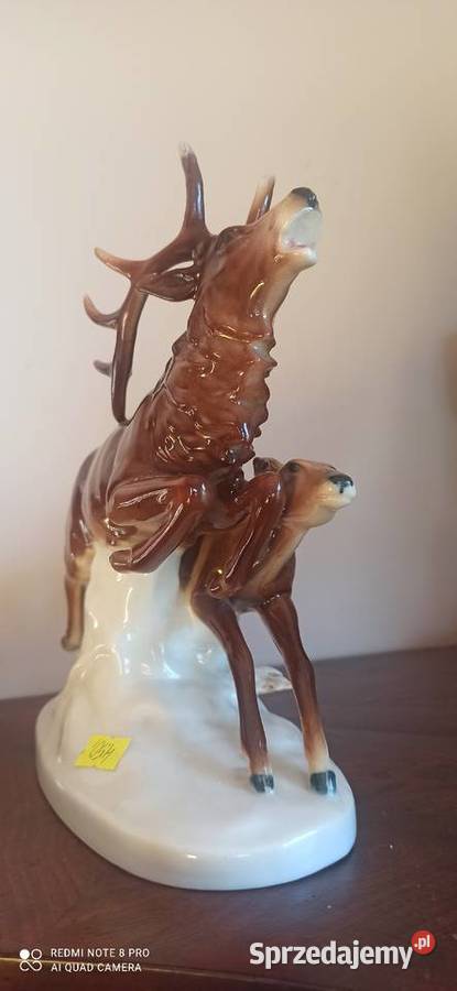 Figurka pary jelenie Carl Scheidig K G Turyngia
