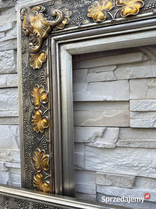 Stara drewniana rama rzeźbiona do lustra obrazu dolnośląskie Długopole-Zdrój