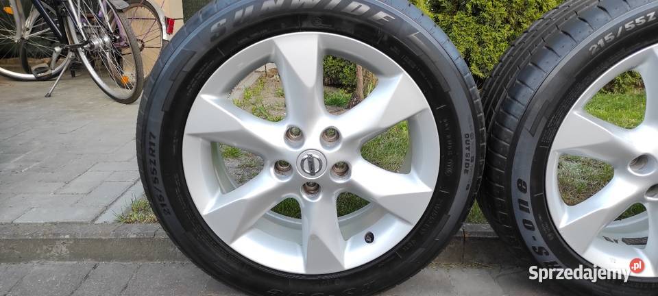 Felgi alufelgi Nissan 17 5x1143 Juke Qashqai Samochodowe mazowieckie Łosice