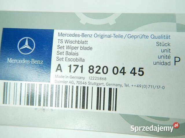 PIÓRA WYCIERACZKI MERCEDES SLKKLASA R171 Pióra wycieraczek