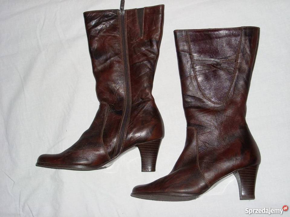 NOWE skórzane kozaki 35 36 wygodne skóra nat Nowy Sącz