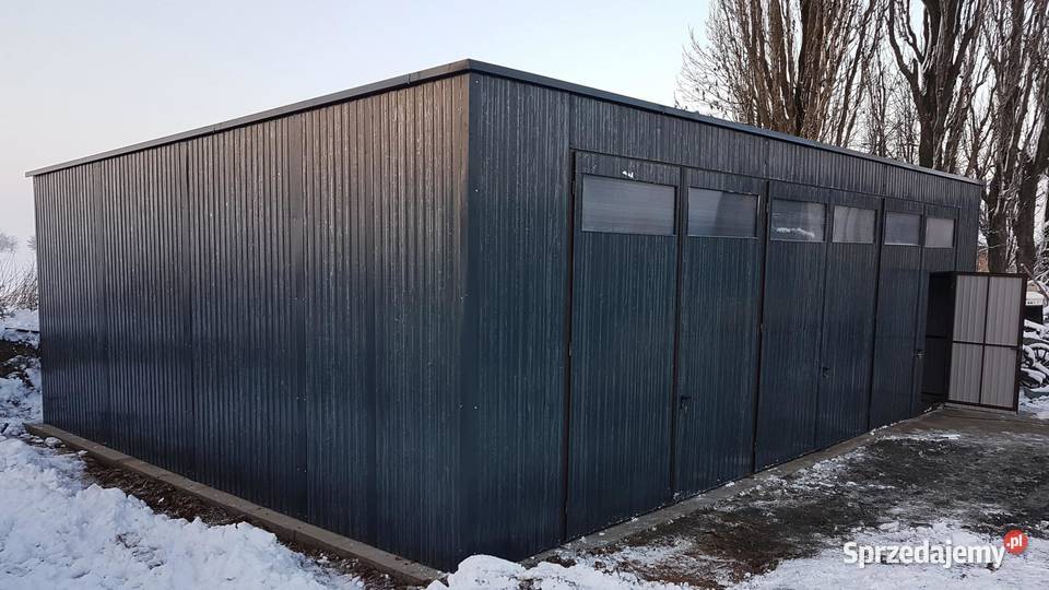 Blaszana montowana hala 157 m grafit matowy Kraków