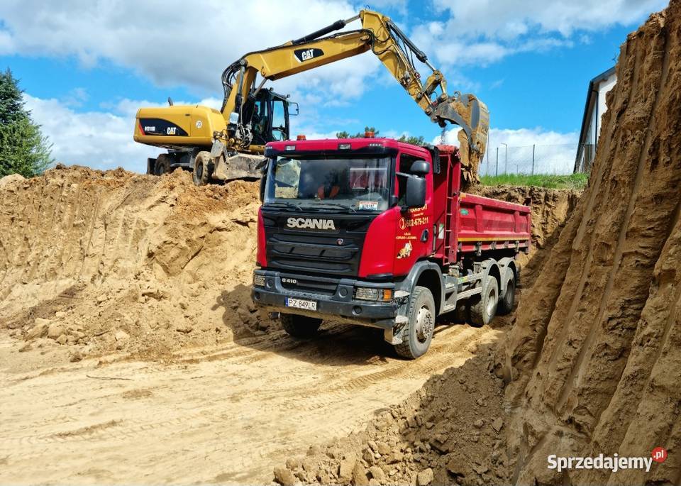 Prace Ziemne Wykopy Koparka Wywrotka Transport Poznań