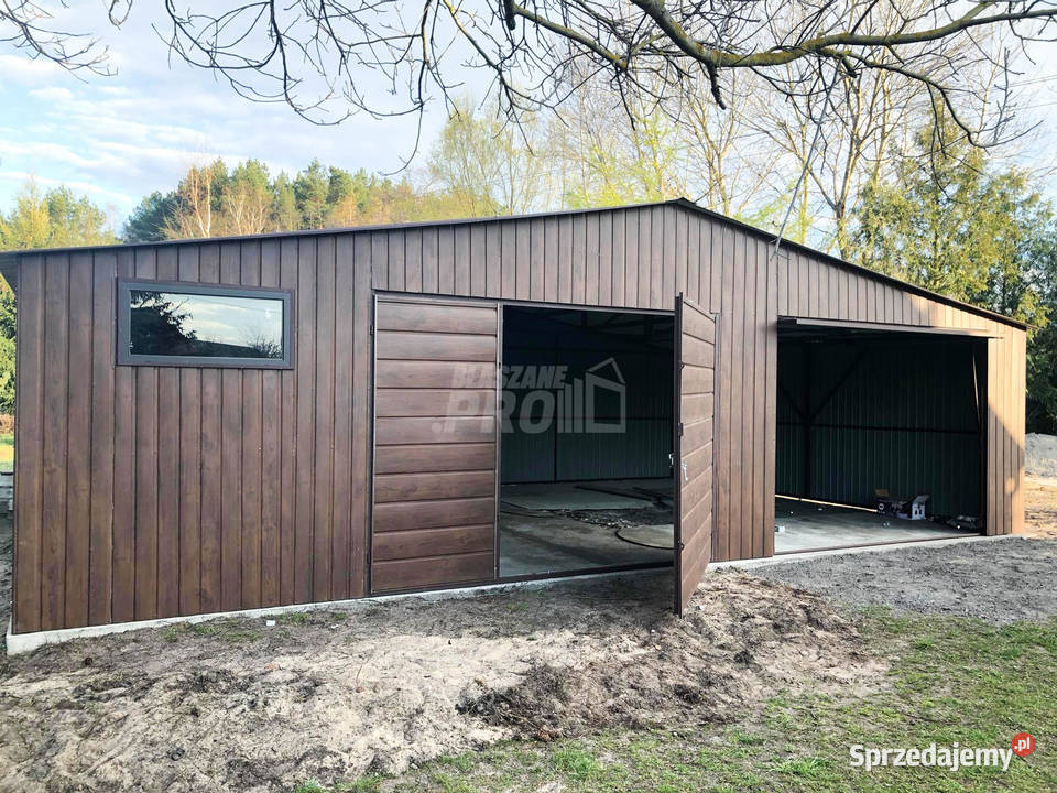Garaz blaszany 9x6 2x Brama Drzwi okno kujawsko-pomorskie Grudziądz sprzedam