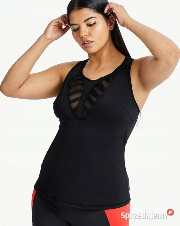 XL Góra stroju Tankini czarne Playfull 8496 dwuczęściowe