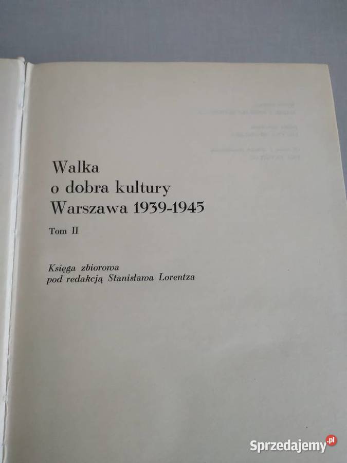 Sprzedam Walka o dobra kultury Warszawa 19391945 twarda wielkopolskie
