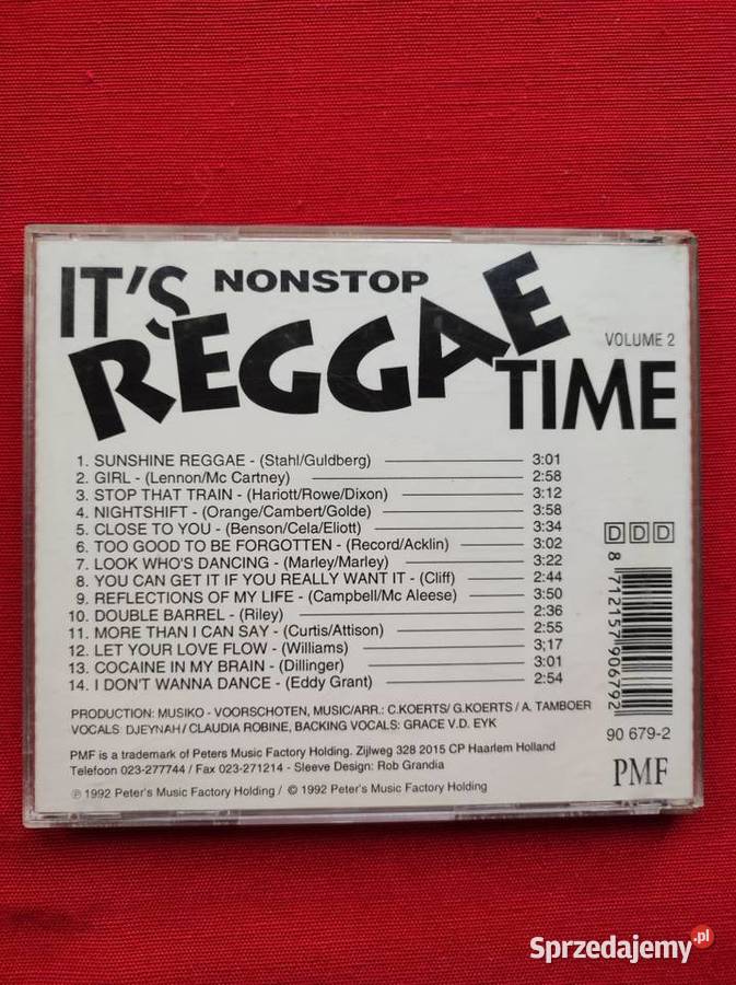 Its Nonstop Reggae Time Volume 2 CD 1992płyta cd pop