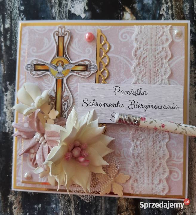 Kartka na bierzmowanie w pudełku Rękodzieło Ryki