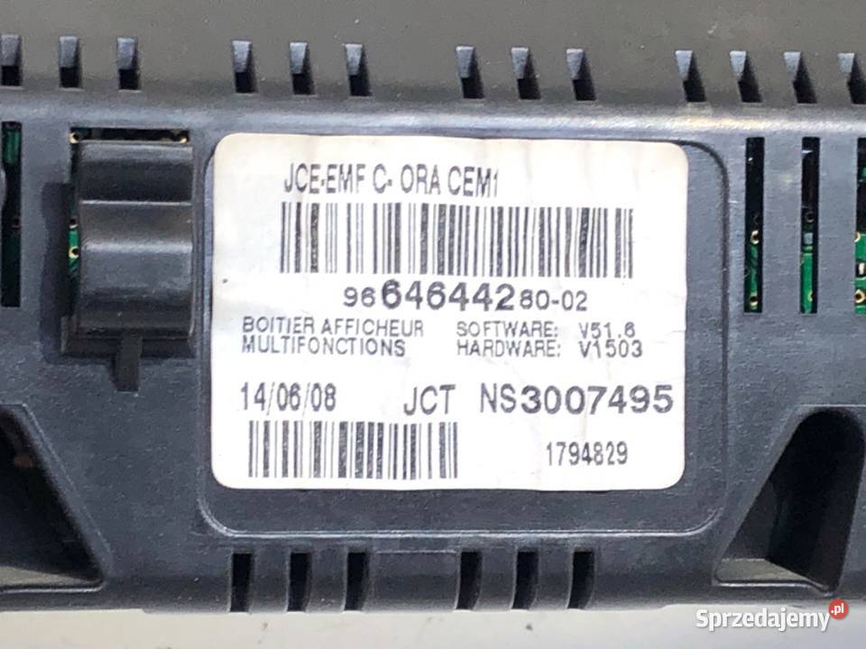 WYŚWIETLACZ CITROEN C8 9664644280 EKRAN MONITOR sprzedam