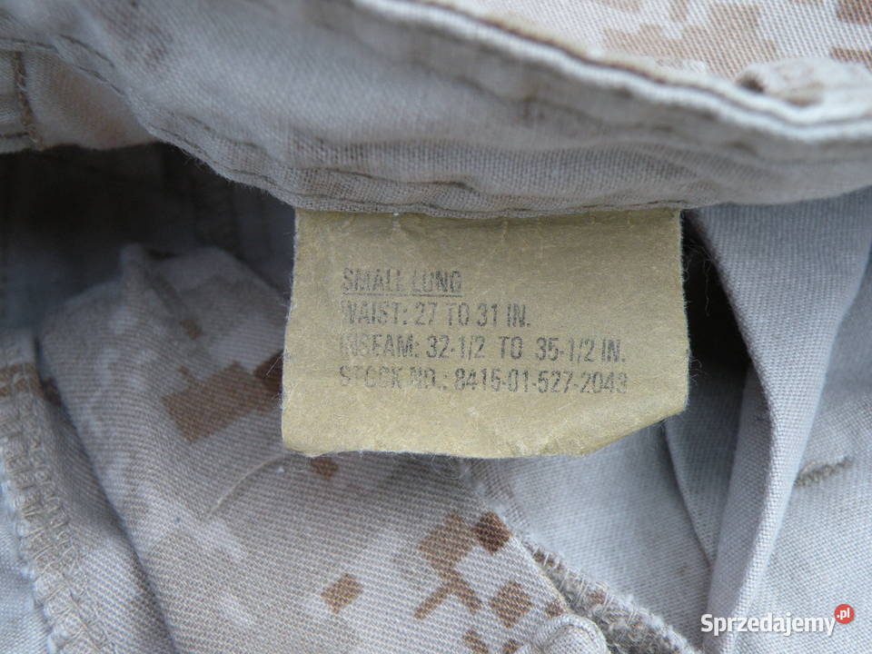 Spodnie MCCUU desert marpat USMC Small long dolnośląskie sprzedam