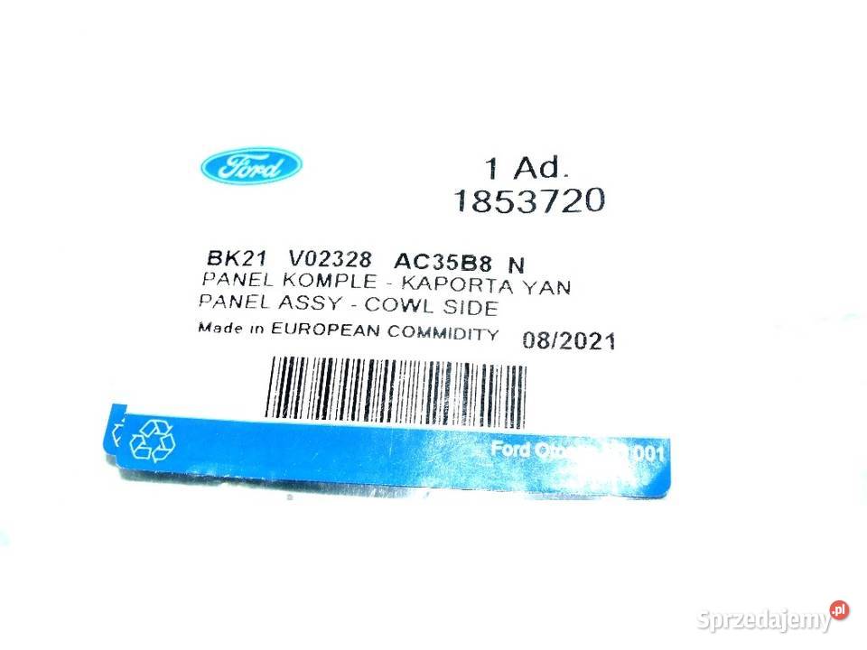 LISTWA LEWA PODSZYBIA PRZÓD FORD TRANSIT CUSTOM Głogów