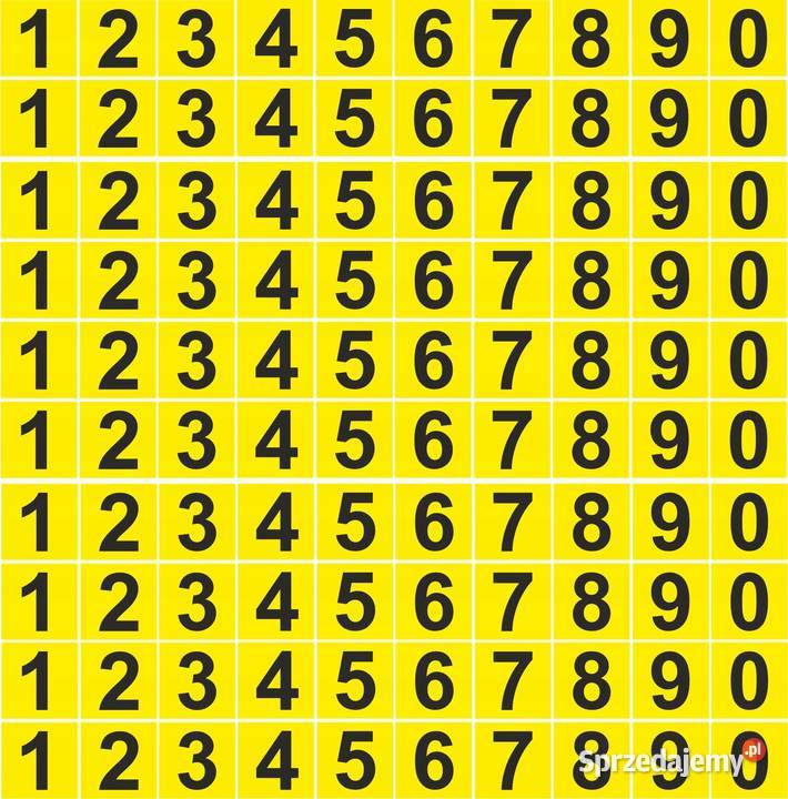 Naklejki na przewody szafy cyfry 100 13 mm Kamionna