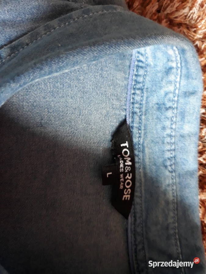 Koszule jeansowe damskie dziewczynki w L i S Rozmiar 40(L) Nisko