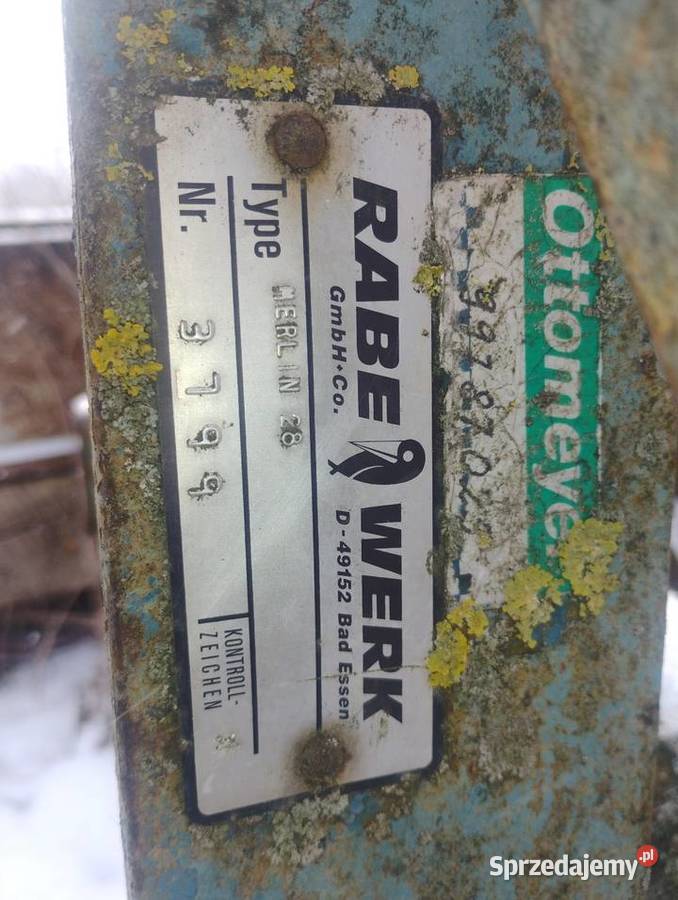 Talerzowka rabe werk 26m nieuszkodzony Agregaty Plesewo