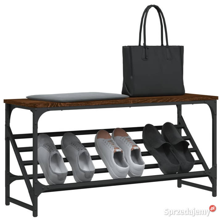 Stojak na buty brązowy dąb 90x30x45 WM833422 Na buty Warszawa