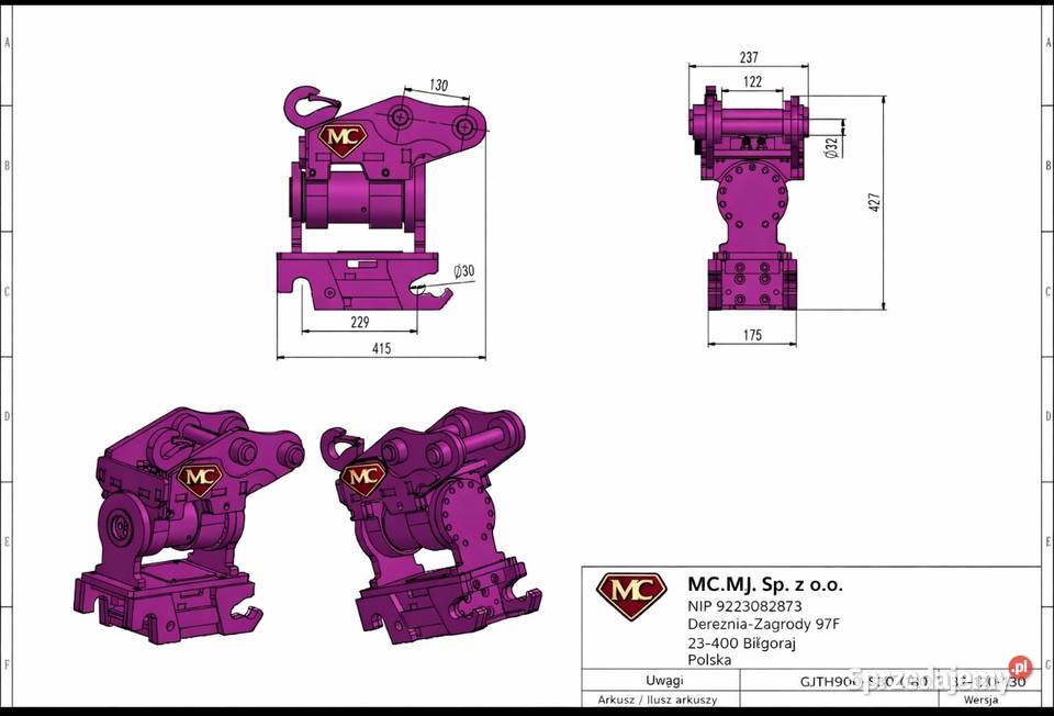 Szybkozłącze uchylne Powertiltt Easylog S30180