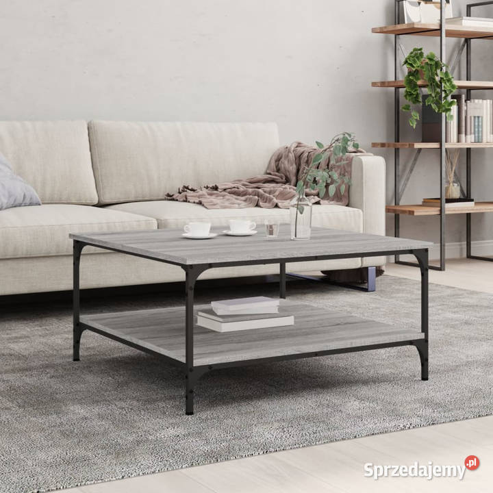 Stolik kawowy szary dąb sonoma 80x80x40 mazowieckie