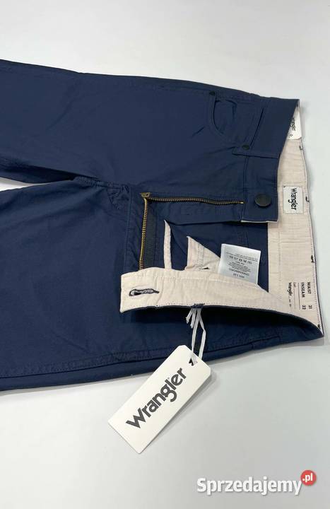 Spodnie męskie Wrangler Greensboro 803 Dark Navy Odzież codzienna Moda i Styl łódzkie Łódź