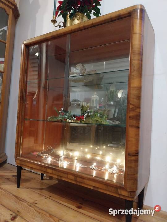 Witryna retro lata 50te serwantka gablota prl Gdańsk