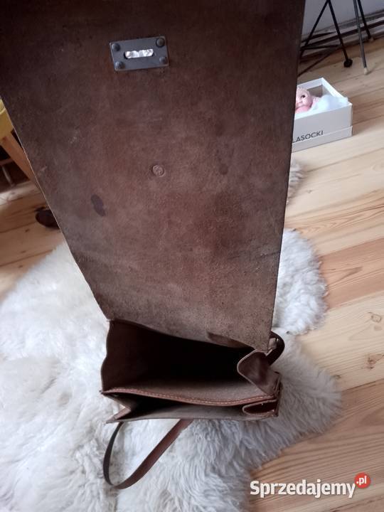 Torba skórzana raportowała PRL Kolekcje sprzedam