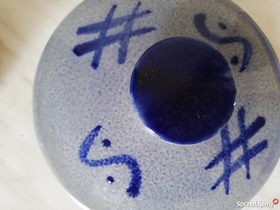 Ceramiczny sygnowany gar na kiszonki 35 litrowy Porcelana i szkło Gorlice