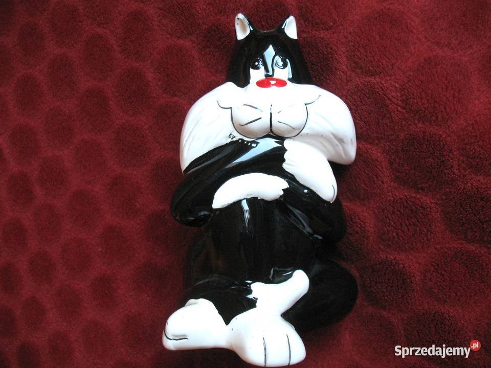 Kot Sylwester skarbonka 16 x 11 x 10 ceramika Figurki i rzeźby Siedlce