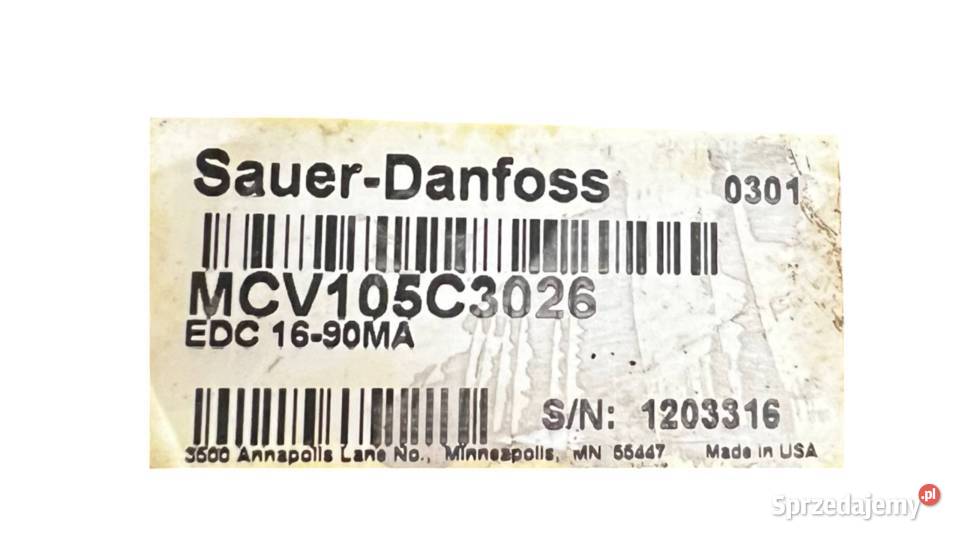 Sauer Danfoss MCV105C3026 Zawór Poznań sprzedam