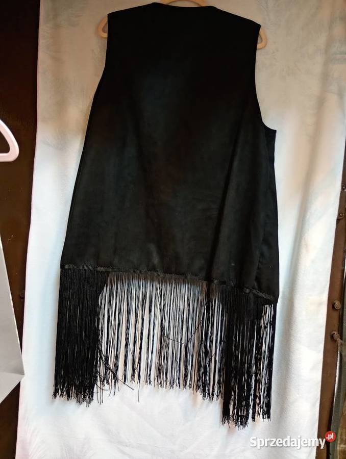 3XL4XL 4648 Ekskluzywna czarna kamizelka