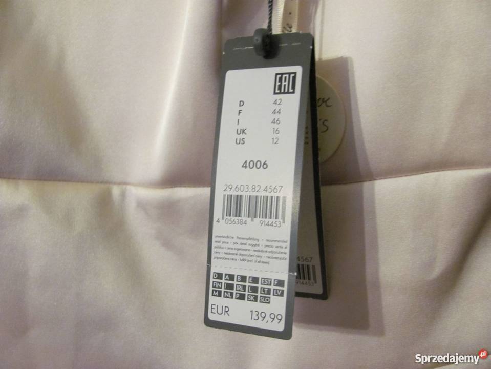 Sukienka beżowa S Olivier koktajlowa 42 uk 12 sprzedam