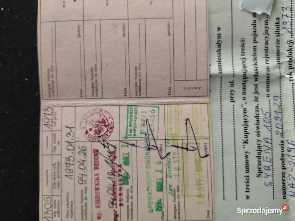 Pół ośki Syrena 105 nowe Tłuszcz