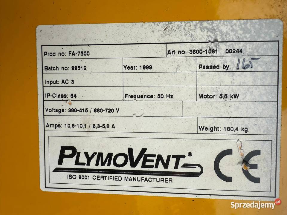 Odciąg pyłu wyciąg dymu spawalniczego filtr Zdziechowice