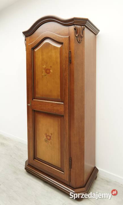 Stylowa intarsjowana szafa z kwiatowym motywem wielkopolskie Jerka