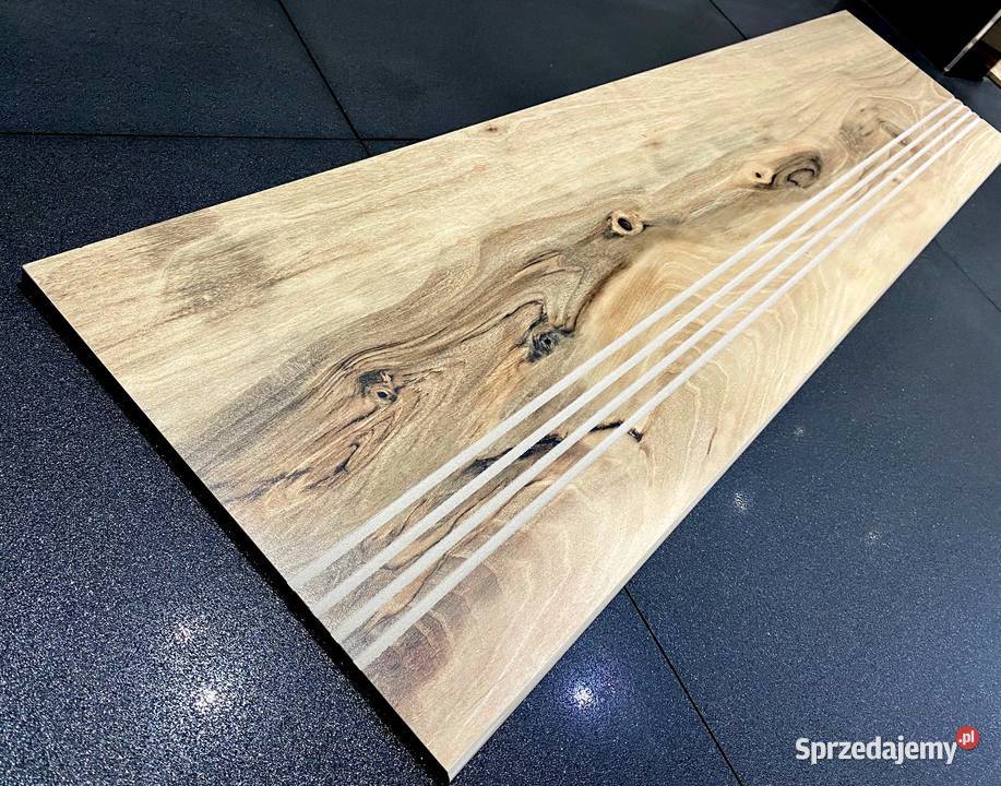Płytki na schody drewnopodobne 120x30 Słoje Sęki łódzkie Łask sprzedam
