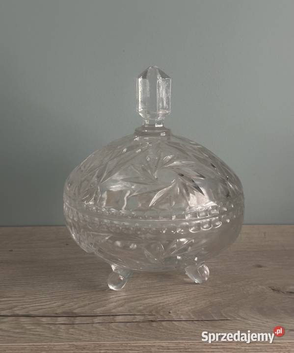 Bombonierka mała kryształ z lat 50tych łódzkie Łódź