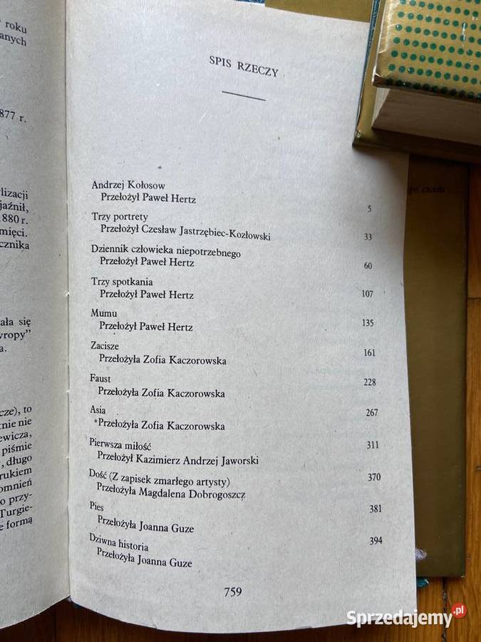 Iwan Turgieniew Dzieła wybrane Tom IIII twarda z obwolutą Kultura i Rozrywka Katowice sprzedam