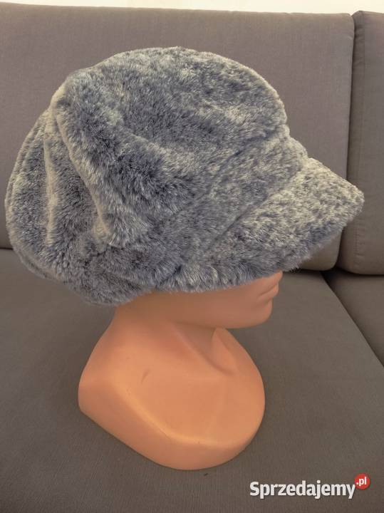 Czapka Futrzana Sztuczne Futro Sześciokątna Łomża