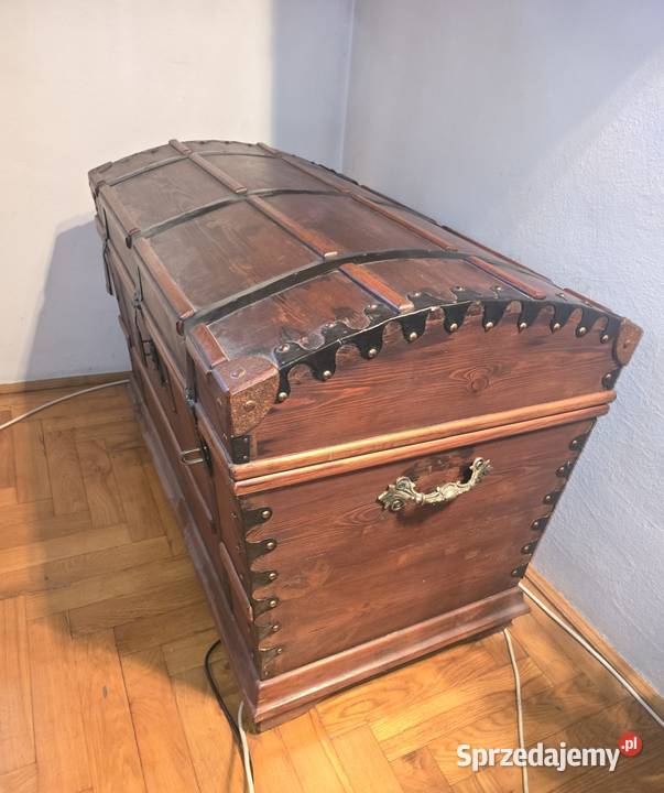 duży kufer drewniany skrzynia drewniana z Ryki