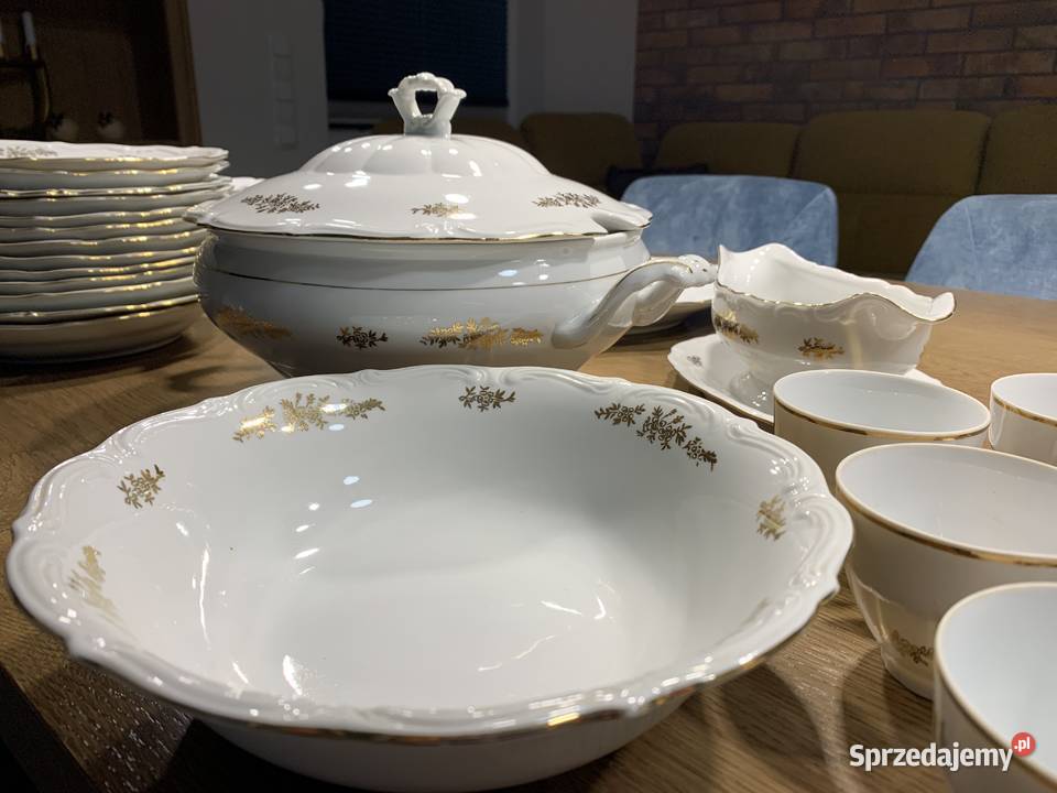 Serwis obiadowy porcelana Wałbrzych PRL Bochnia