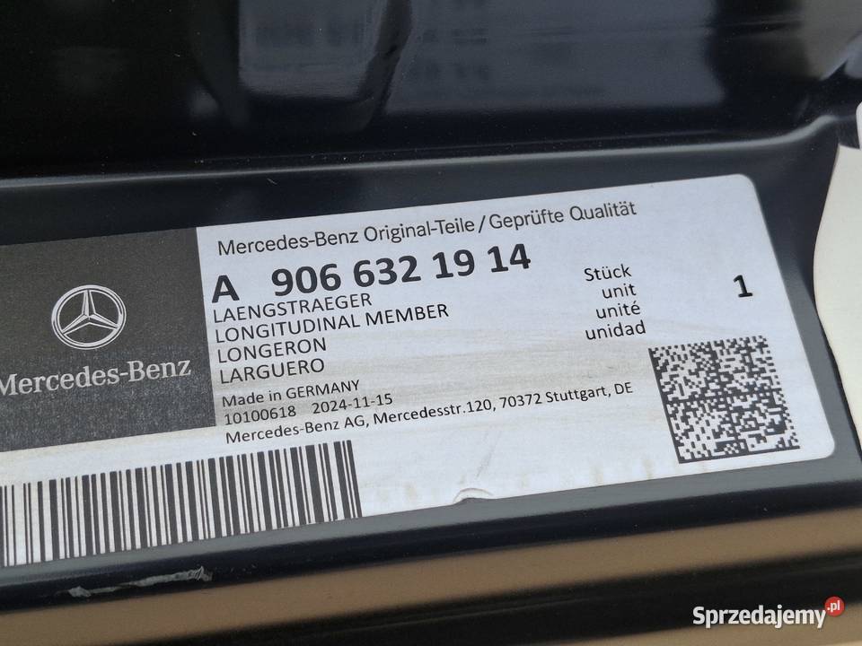 MERCEDES SPRINTER W906 CRAFTER WYCINKA DOLNA Zestawy części blacharskich Bieleń