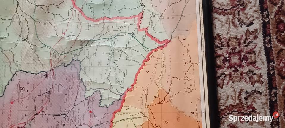 1973 historyczna mapa Polski z okresu drugiej Poznań