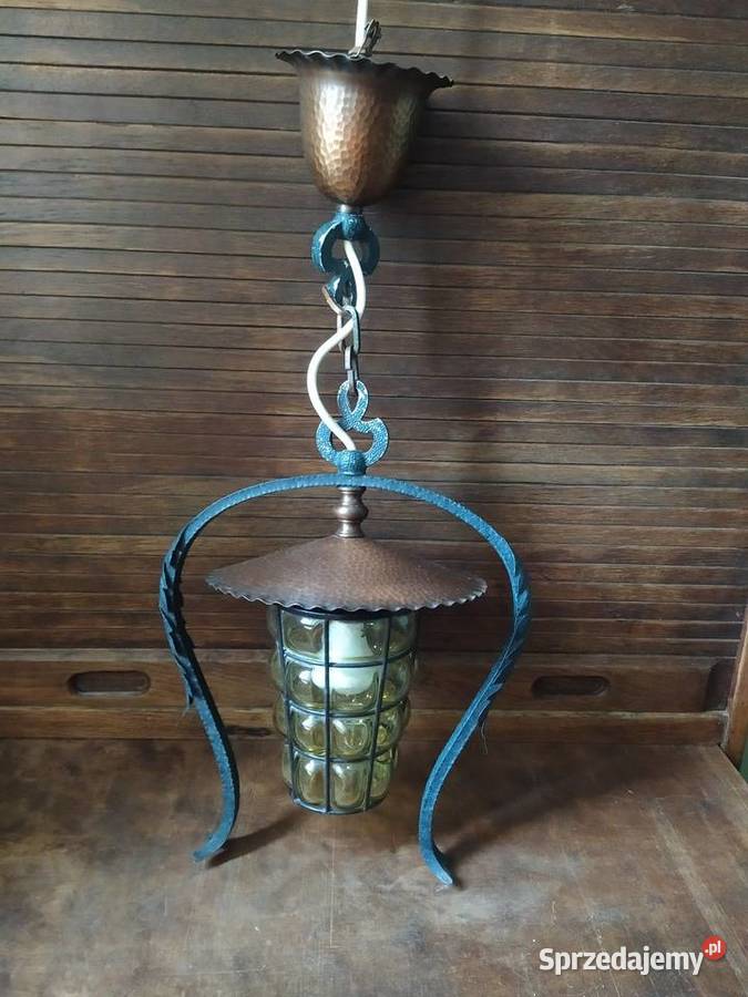 Stara lampa wisząca żyrandol altana weranda mazowieckie Pruszków