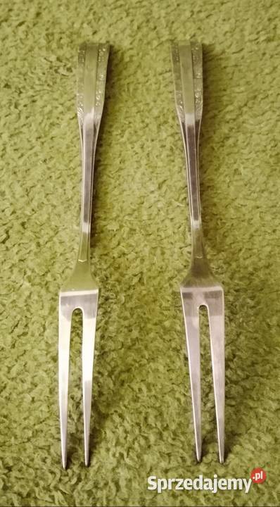 2 posrebrzane widelce do wędlin firmy HEFRA wzór