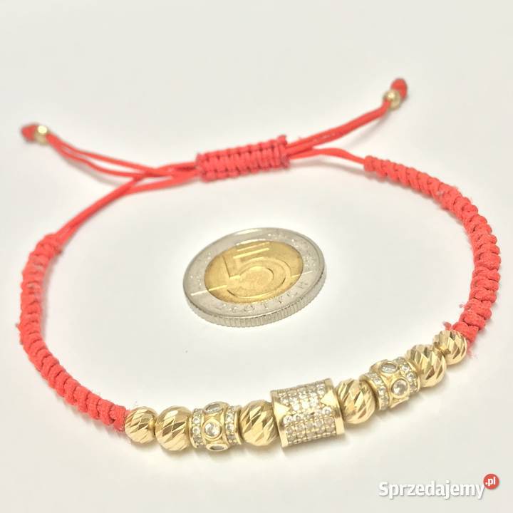 Złota BRANSOLETKA męska 585 14K miękka zdobiona Bransoletki