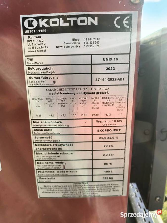 Piec 5 KLASY ECODESIGN kocioł sprzedam
