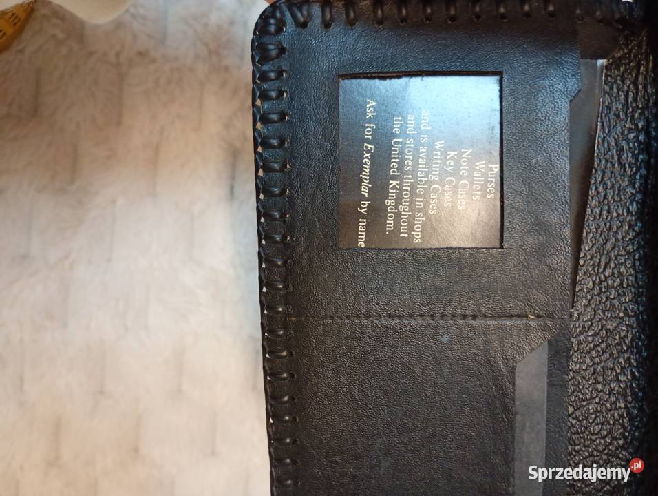 Real LeatherBrązowy Skórzany portfel z Londynu Kraków